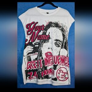 Romwe Great Influence Graphic T-Shirt XL